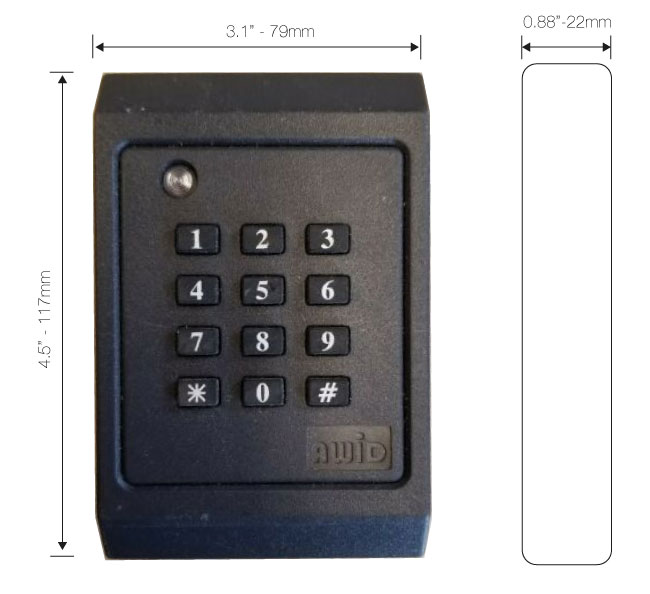 AWID KP-6840 Proximity Keypad Reader Series