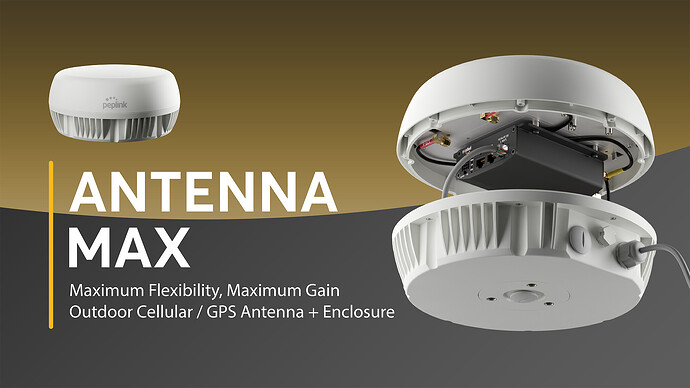 Peplink Antenna MAX - Integrated Enclosure with 4x4 MIMO 5G Elements and GPS