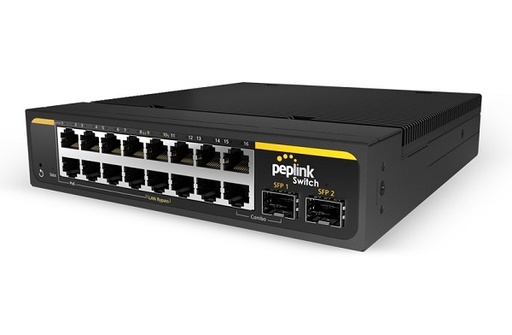 Peplink SD Switch 16-Port Rugged Managed PoE+ Switch